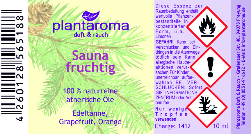 Sauna fruchtig, 100 % naturreine ätherische Öle