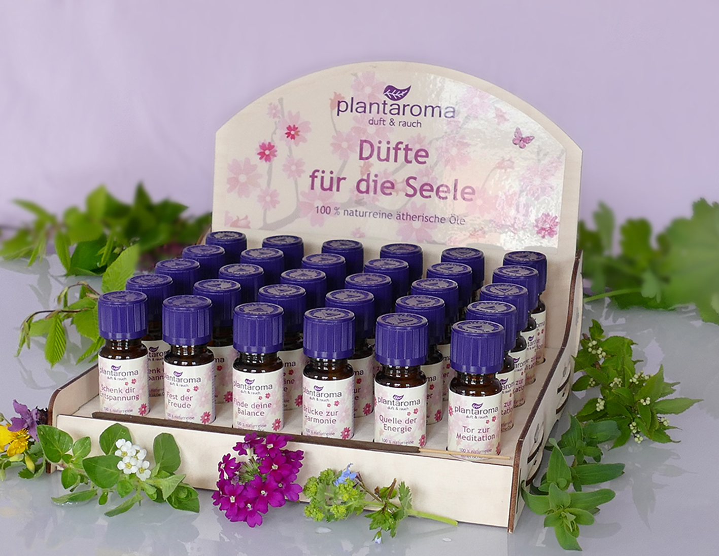 Musteraufsteller 'Düfte für die Seele'