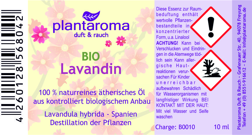 Lavandin BIO, 100 % naturreines ätherisches Öl