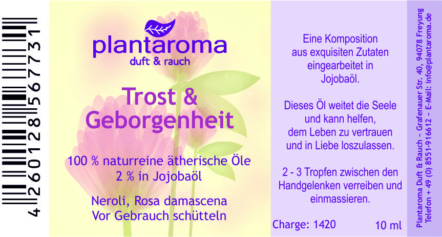 Trost & Geborgenheit, 100 % naturreine ätherische Öle