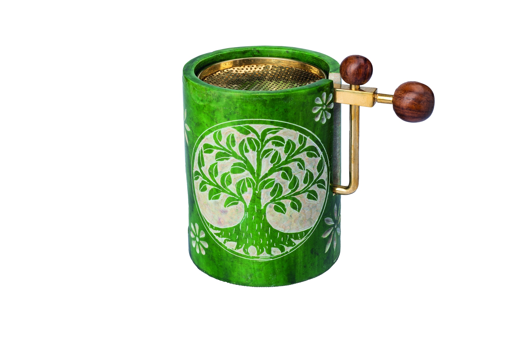 Lebensbaum, Speckstein grün