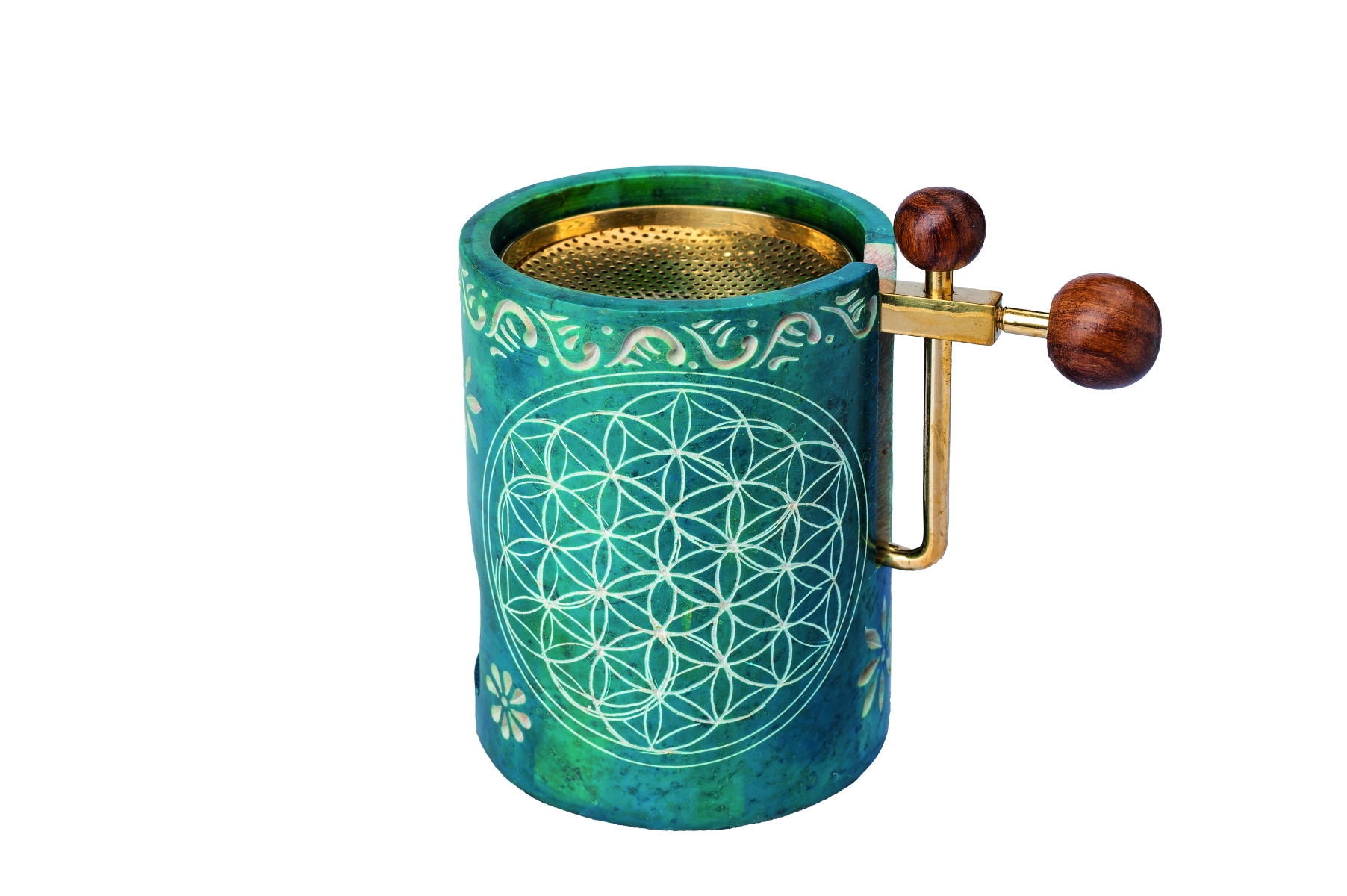 Blume des Lebes, Räucherstövchen dunkelblau