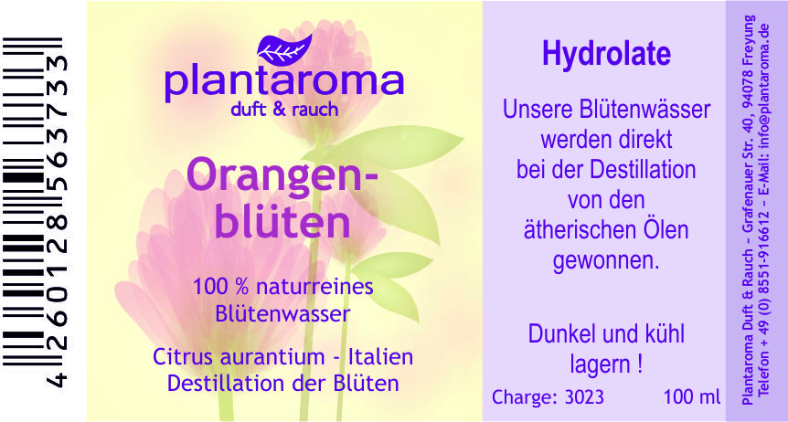 Orangenblüten, Hydrolat, 100 % naturreines Blütenwasser