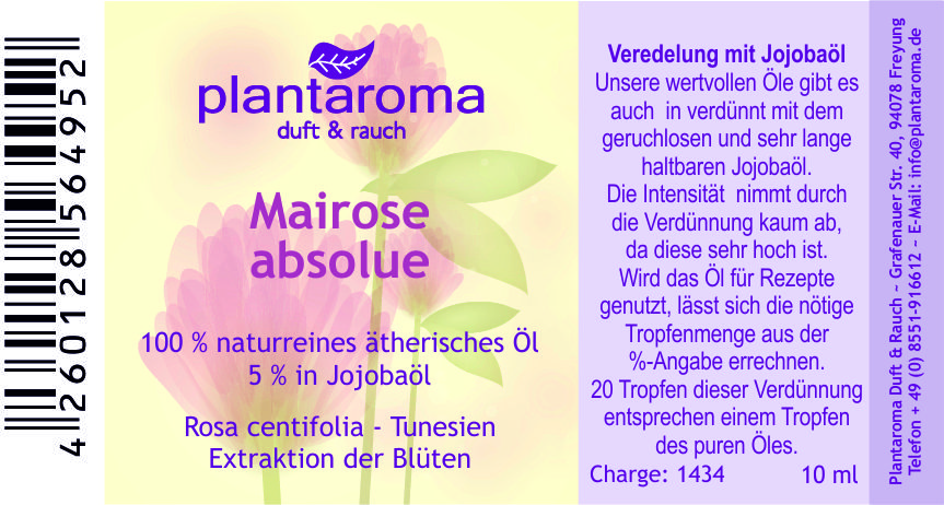 Mairose in 100 % naturreinem Jojobaöl