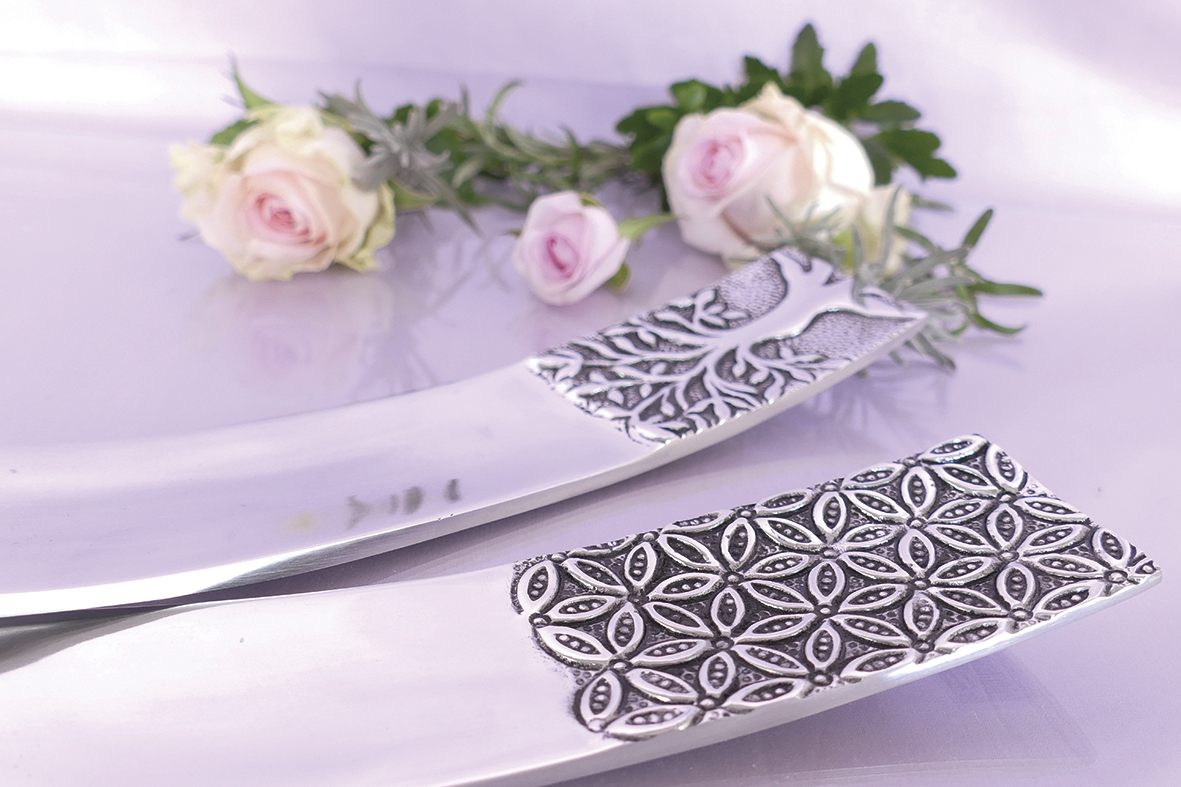 Lebensbaum, Stäbchenhalter - Weißmetall