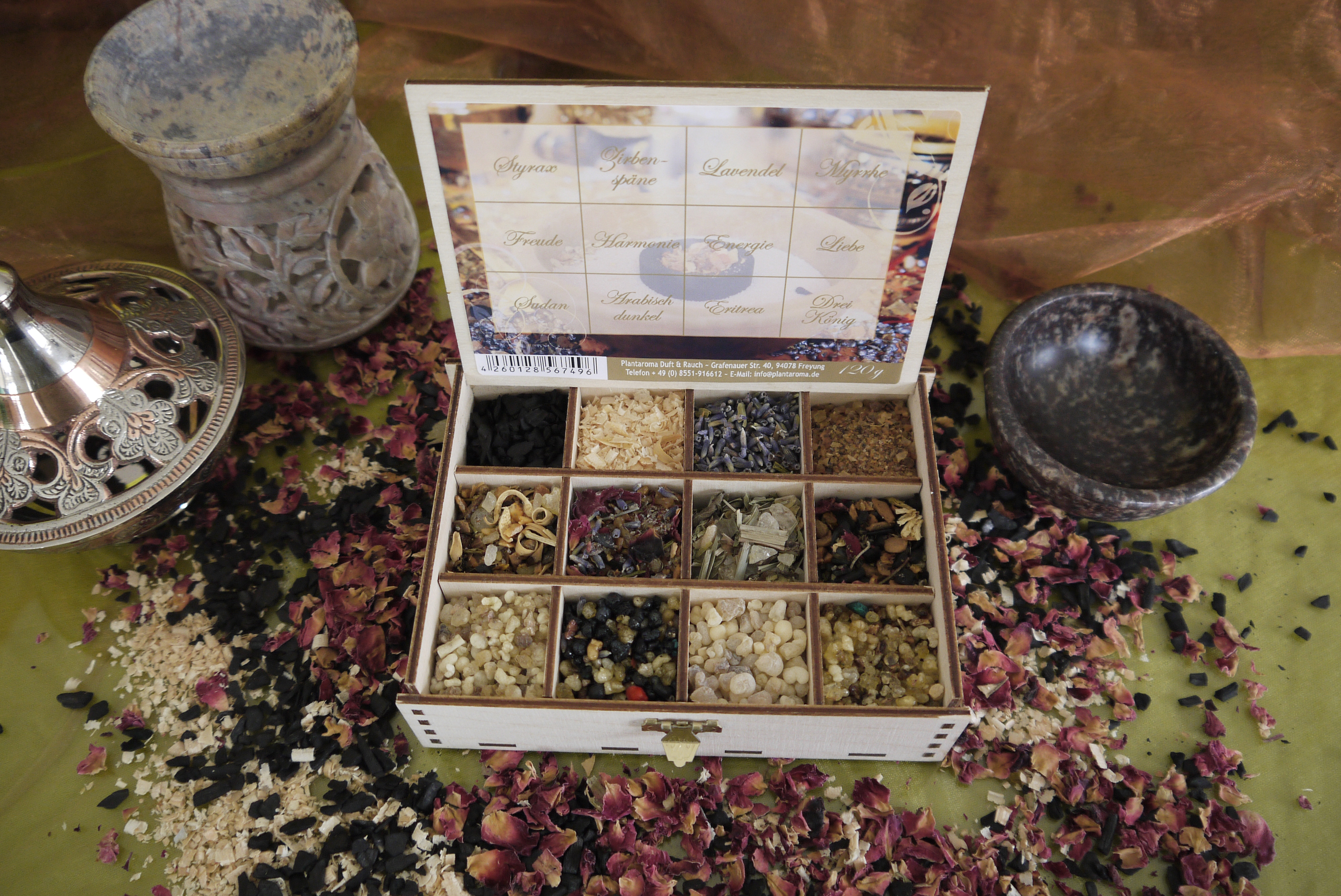 Räucherbox, 100 % naturreine Räucherwaren