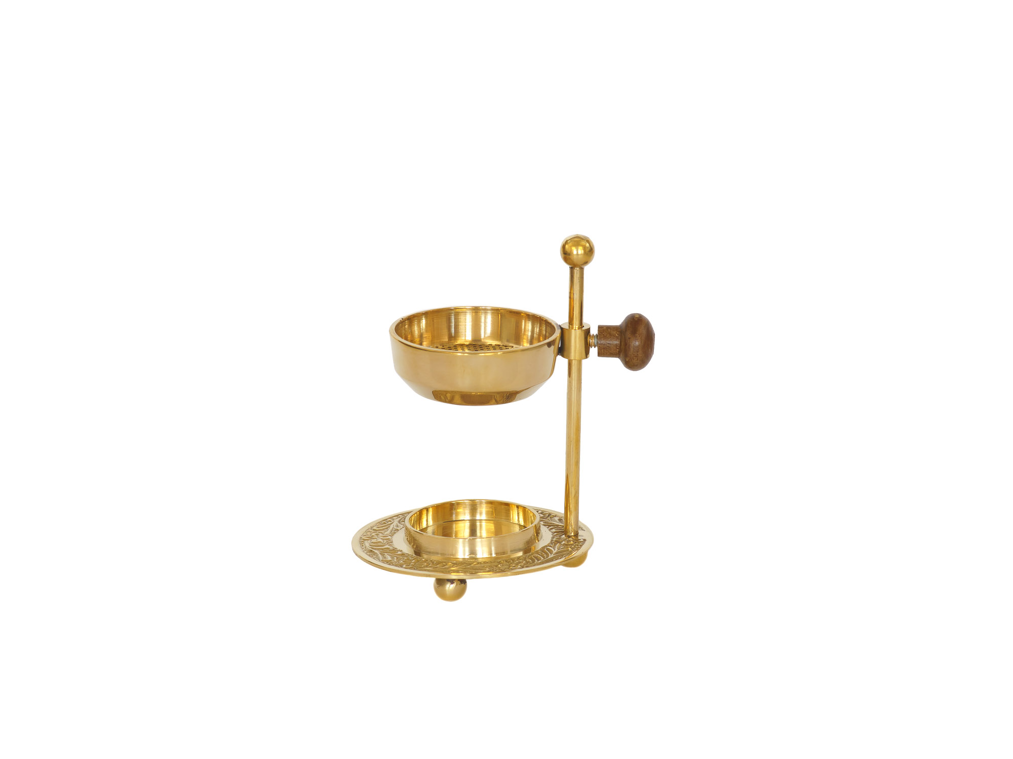 Oman, höhenverstellbares Stövchen, Messing