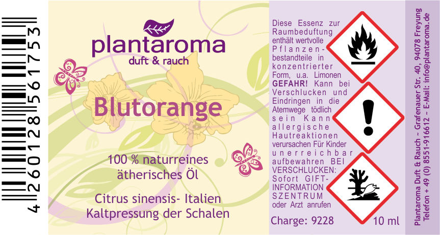 Blutorange, 100 % naturreines ätherisches Öl