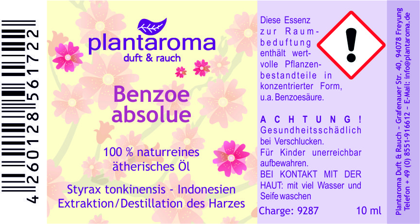 Benzoe, 100 % naturreines ätherisches Öl