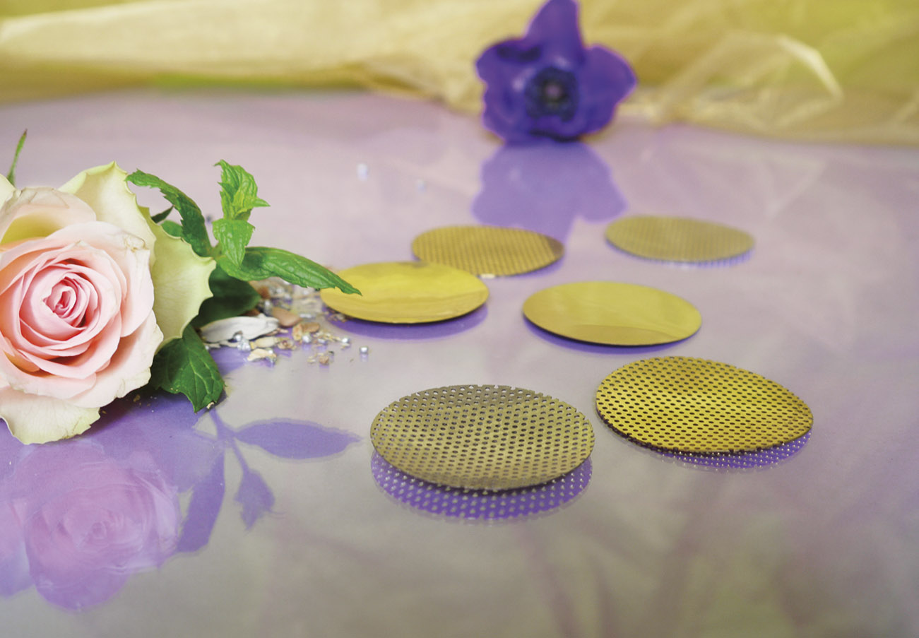 Metallscheibe, Messing, vernickelt