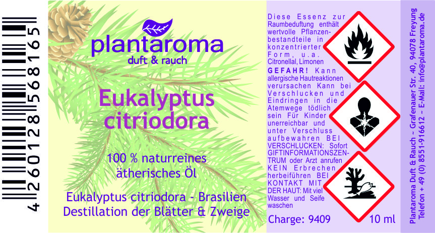 Eukalyptus citriodora, 100 % naturreines ätherisches Öl